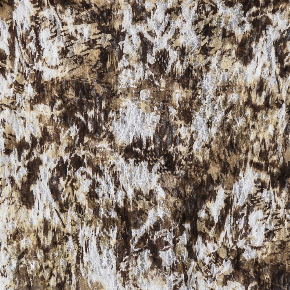 New - Rusty look Brown lace, polyester - 56" w x 3 yds